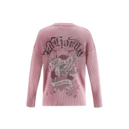 Ed Hardy Pulover 'Brave Heart Adler' gri / albastru violet / roz