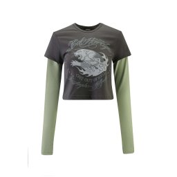 Ed Hardy Tricou 'Hellcat' gri închis