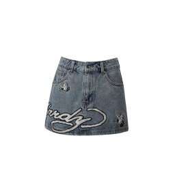 Ed Hardy Fustă 'Wasser Schmetterling' albastru denim