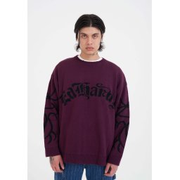 Ed Hardy Pulover mov închis / negru