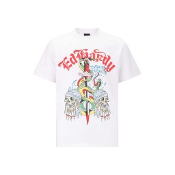 Ed Hardy Tricou albastru / roșu / alb