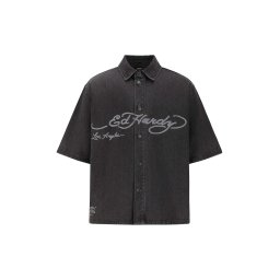 Ed Hardy Tricou 'Adler und Sterne' negru