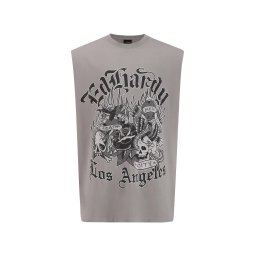 Ed Hardy Tricou 'Don Ed Montage' gri / negru / alb