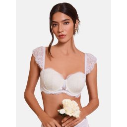 Lipsy Sutien alb / alb lână