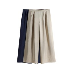 The Set Pantaloni crem / bleumarin