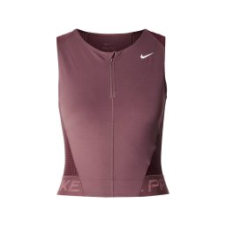 NIKE Sport top ciclam / roșu burgundy / alb