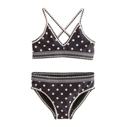 Next Costum de baie două piese negru / alb murdar