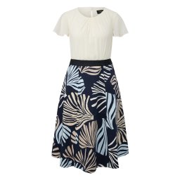 s.Oliver Rochie crem / bleumarin / azuriu / galben