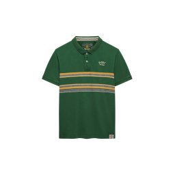 Superdry & Co Tricou gri / verde închis / portocaliu / alb