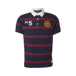 Superdry & Co Tricou albastru marin / auriu / roșu / alb