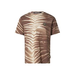 Just Cavalli Tricou ecru / maro / maro deschis