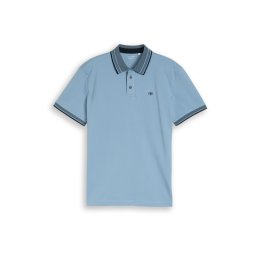 TOM TAILOR Tricou albastru porumbel / negru