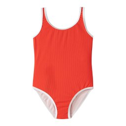 NAME IT Costum de baie întreg 'NKFZONTRA' roșu orange / alb