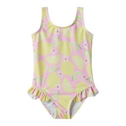 NAME IT Costum de baie întreg 'NMFZILUA' verde pastel / roz / roz pastel / alb murdar