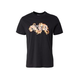 Versace Jeans Couture Tricou maro / galben auriu / negru / alb