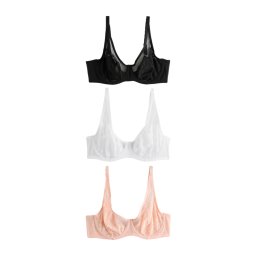 Next Sutien portocaliu pastel / negru / alb
