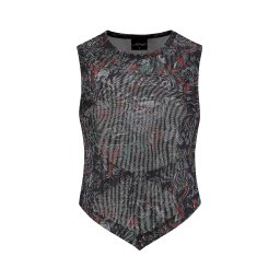 Ed Hardy Bluză 'Dragon Repeat' verde / rosé / negru