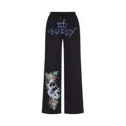 Ed Hardy Pantaloni albastru cobalt / galben / negru / alb