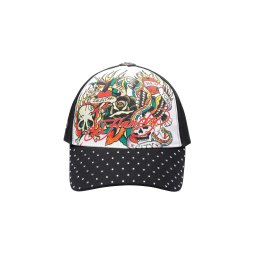 Ed Hardy Șapcă 'True Til Death' negru / alb