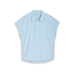 TOM TAILOR DENIM Bluză albastru deschis / alb