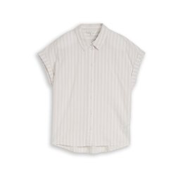 TOM TAILOR DENIM Bluză grej / alb