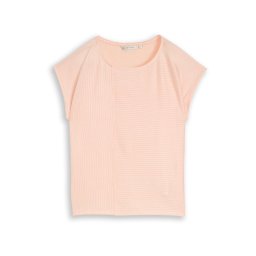 TOM TAILOR DENIM Tricou portocaliu / alb