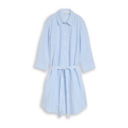 TOM TAILOR Rochie tip bluză albastru deschis / alb