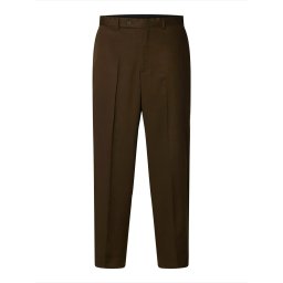 SELECTED Pantaloni cu dungă 'SLHKIM' maro închis