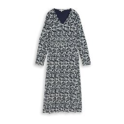 TOM TAILOR Rochie bleumarin / alb