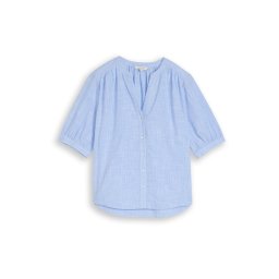 TOM TAILOR Bluză albastru deschis / alb