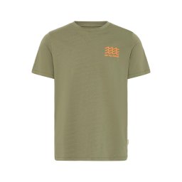 BLEND Tricou 'BHSun Island' verde limetă / oliv / portocaliu