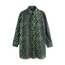 Next Rochie tip bluză verde / verde închis / negru