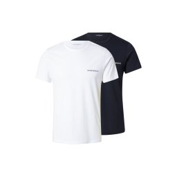 Emporio Armani Tricou albastru închis / alb