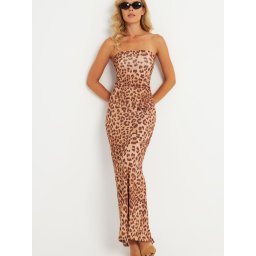 Cool & Sexy Rochie bej / maro cămilă / maro închis