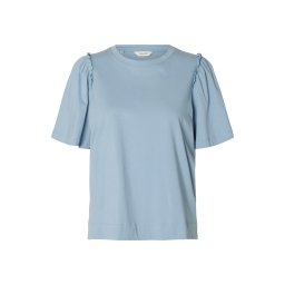 SELECTED Tricou 'SLFPENELOPE' albastru fumuriu