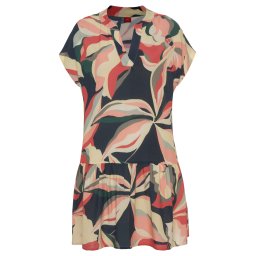 s.Oliver Rochie crem / albastru marin / roz / roșu cranberry