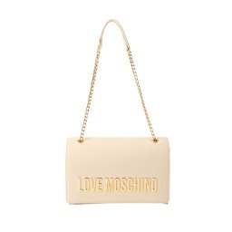 Love Moschino Geantă de umăr auriu / alb lână