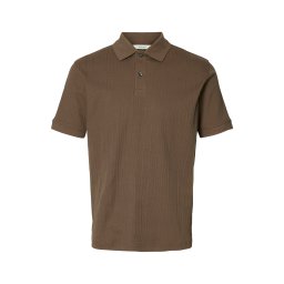SELECTED Tricou 'SLHCOLE' ciocolatiu