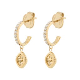 GUESS Cercei galben auriu / transparent