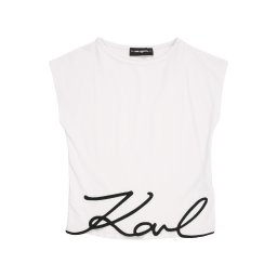 Karl Lagerfeld Tricou negru / alb