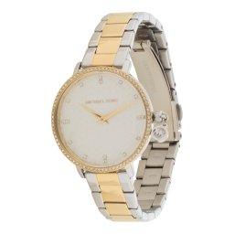 MICHAEL Michael Kors Ceas analogic 'PYPER' auriu / argintiu / alb perlat