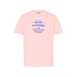 BLEND Tricou 'BHKALLE' albastru deschis / portocaliu piersică