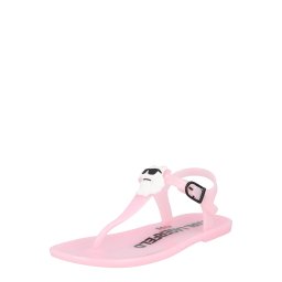 Karl Lagerfeld Sandale roz / negru / alb