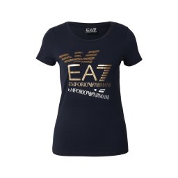 EA7 Emporio Armani Tricou bleumarin / auriu