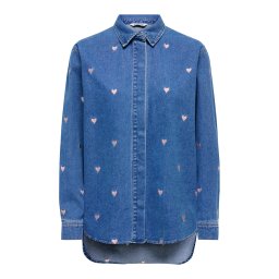 ONLY Bluză 'ONLVERA' albastru denim / roz pal