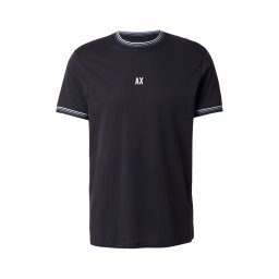 ARMANI EXCHANGE Tricou bleumarin / albastru deschis / alb
