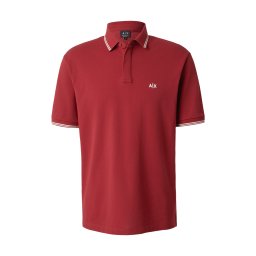 ARMANI EXCHANGE Tricou roșu vin / alb