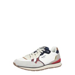 Pepe Jeans Sneaker low 'BRIT ACTIVE' bleumarin / gri deschis / roșu bordeaux / alb