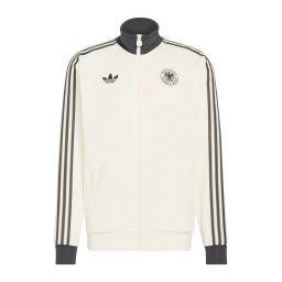 ADIDAS PERFORMANCE Bluză cu fermoar sport 'DFB' gri metalic / alb