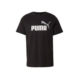 PUMA Tricou funcțional 'Essentials No. 1' gri deschis / negru / alb